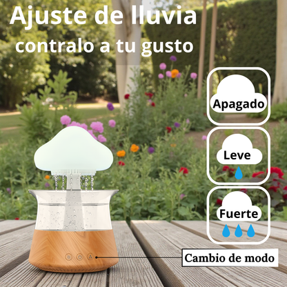 Humificador con sonido de lluvia para dormir