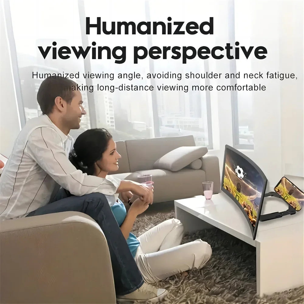 NEW 3D Screen Amplifier 12Inch Mobile Phone HD Screen Video Glass Stand Magnifier for Phone Enlarged Screen Phone Stand Bracket