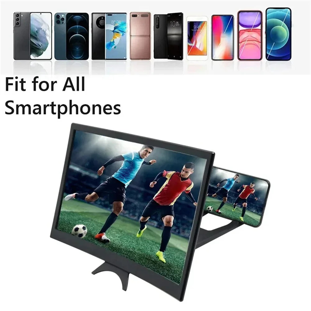 NEW 3D Screen Amplifier 12Inch Mobile Phone HD Screen Video Glass Stand Magnifier for Phone Enlarged Screen Phone Stand Bracket