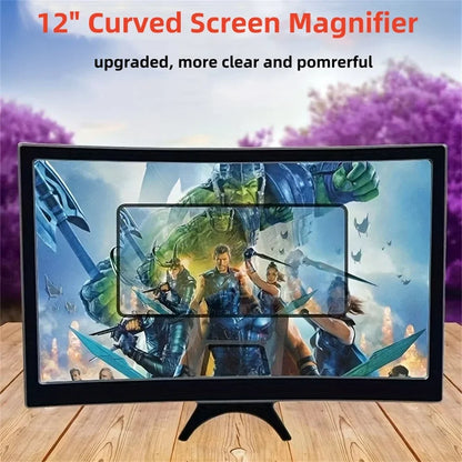NEW 3D Screen Amplifier 12Inch Mobile Phone HD Screen Video Glass Stand Magnifier for Phone Enlarged Screen Phone Stand Bracket